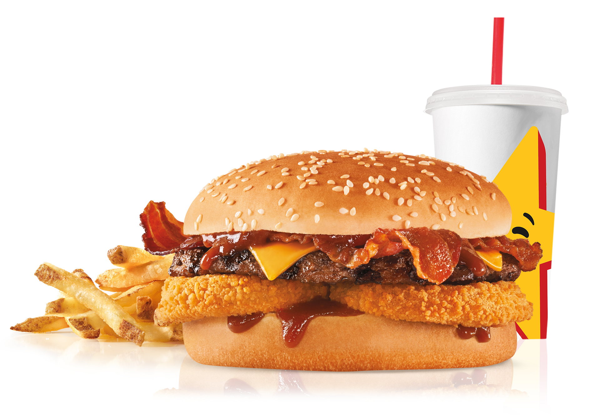 Western Bacon Cheeseburger, Small Fries, and Small drink