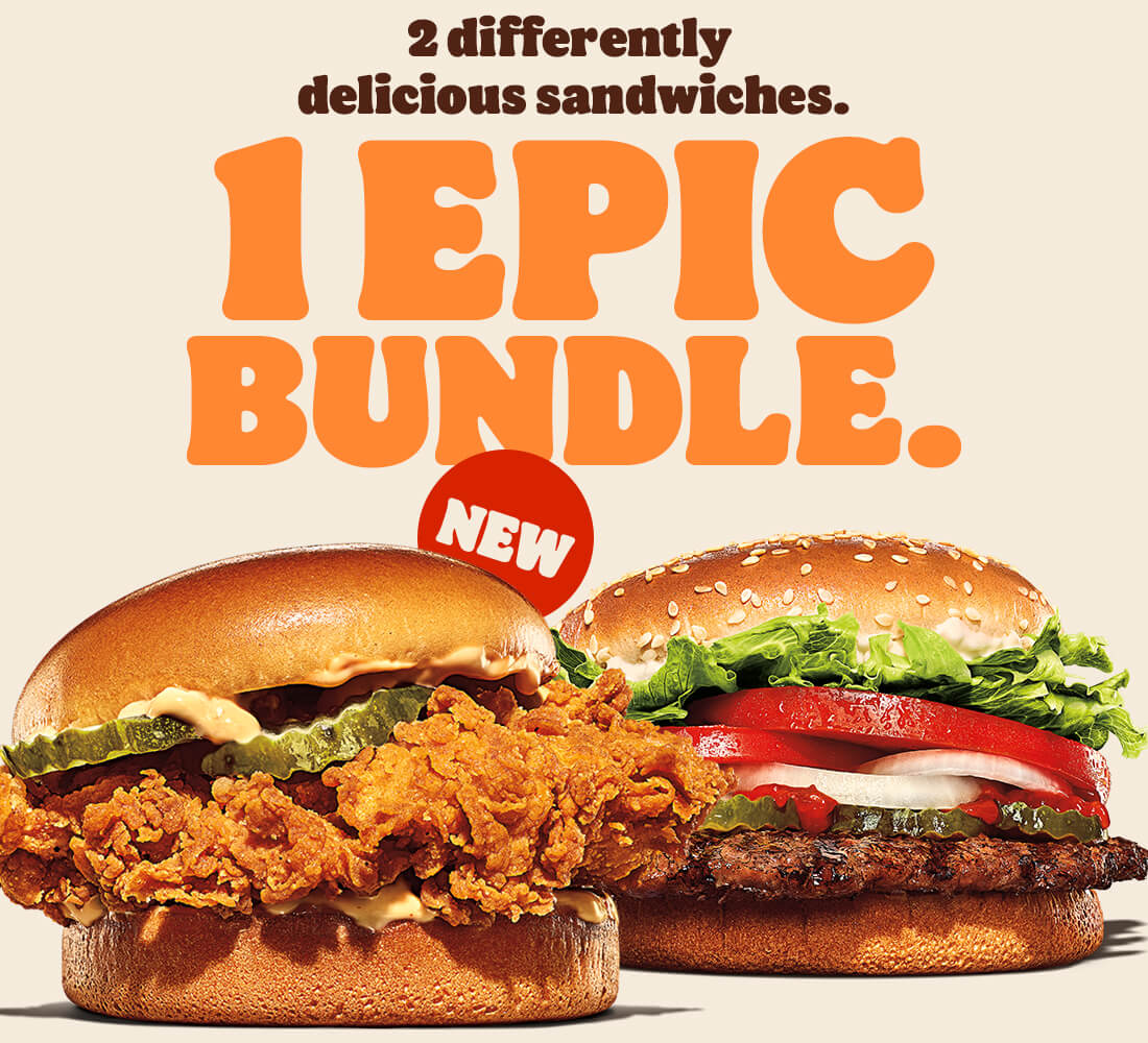 2 differently delicious sandwiches. 1 EPIC BUNDLE.