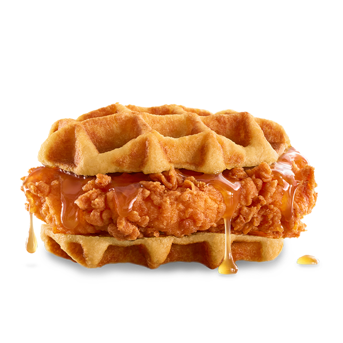 Hand-Breaded Chicken and Waffle Sandwich