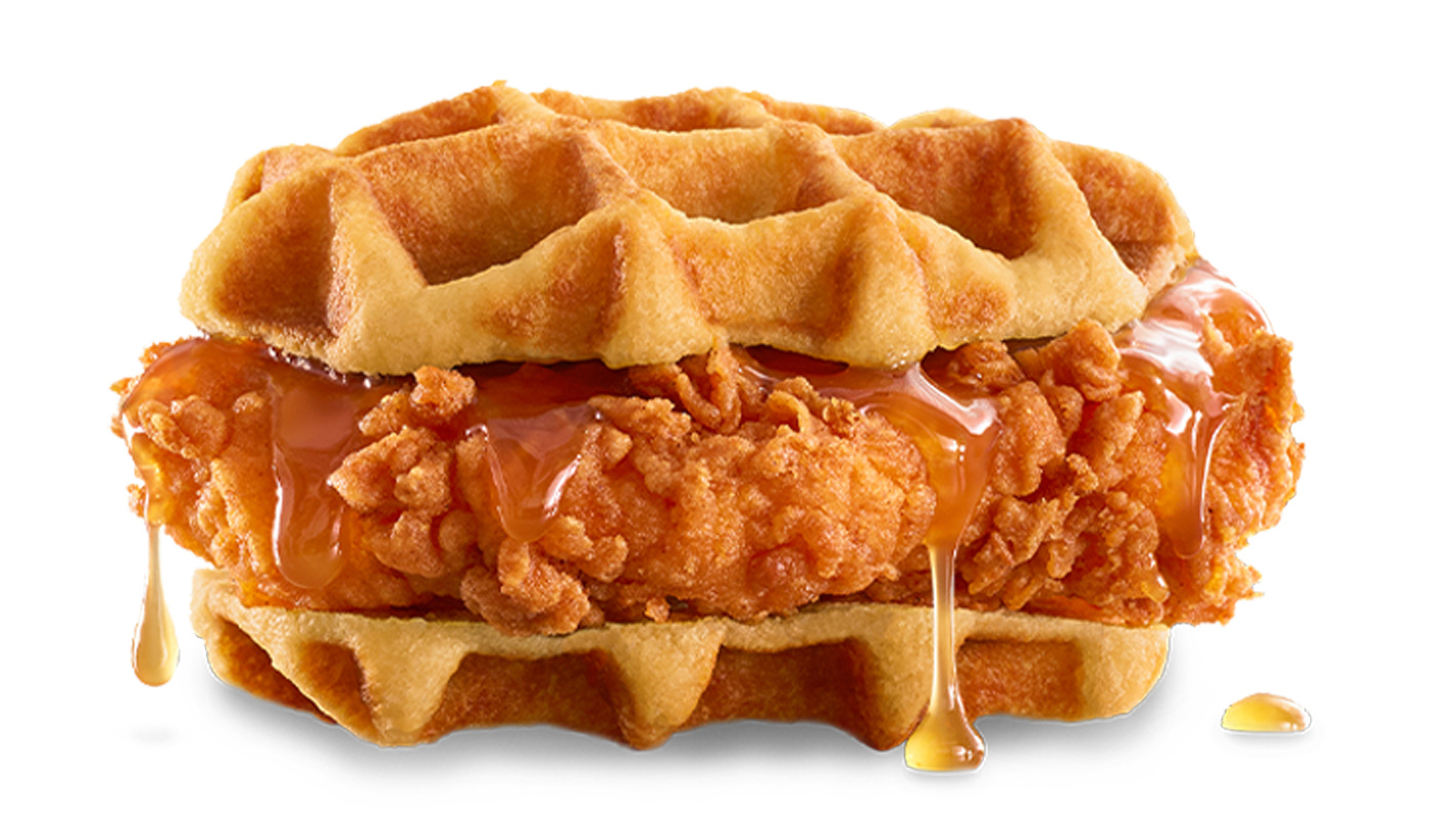 Hand-Breaded Chicken and Waffle Sandwich