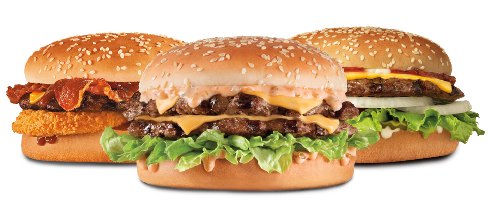 Western Bacon Cheeseburger, The Big Carl and the Famous Star with Cheese