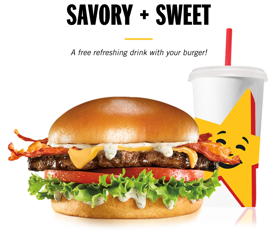 Free Large Drink with Purchase of BLT Ranch Angus Thickburger Coupon Code: 11249