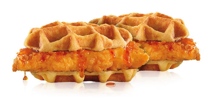BOGO Hot Honey Hand-Breaded Chicken and Waffle Sandwich - Coupon Code: 11299